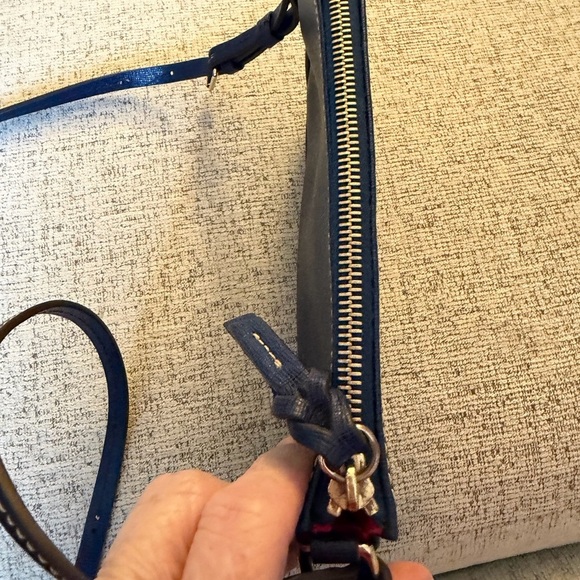 Dooney & Bourke Dark Blue Leather Crossbody Bag EUC 5x81/2 - Picture 8 of 14